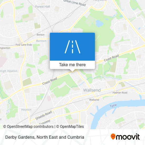 Derby Gardens map