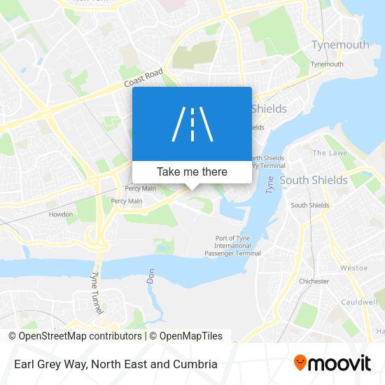 Earl Grey Way map