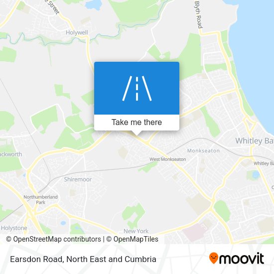 Earsdon Road map