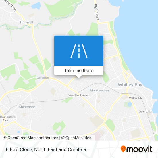 Elford Close map