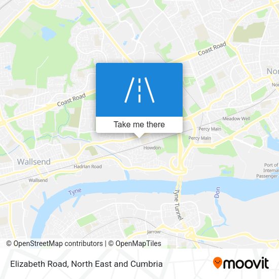 Elizabeth Road map