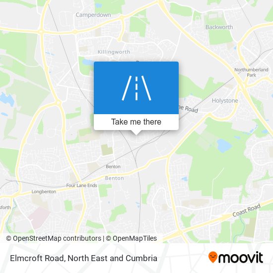 Elmcroft Road map