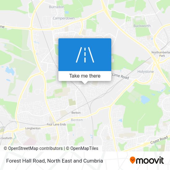 Forest Hall Road map