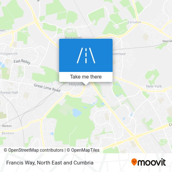 Francis Way map