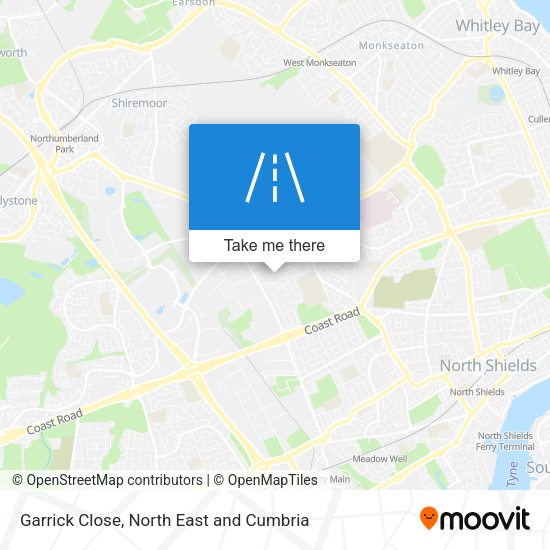 Garrick Close map