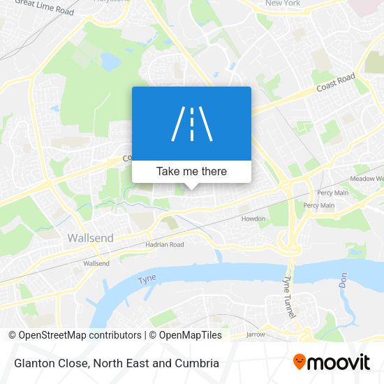 Glanton Close map