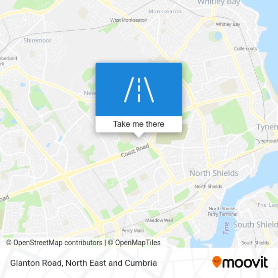 Glanton Road map