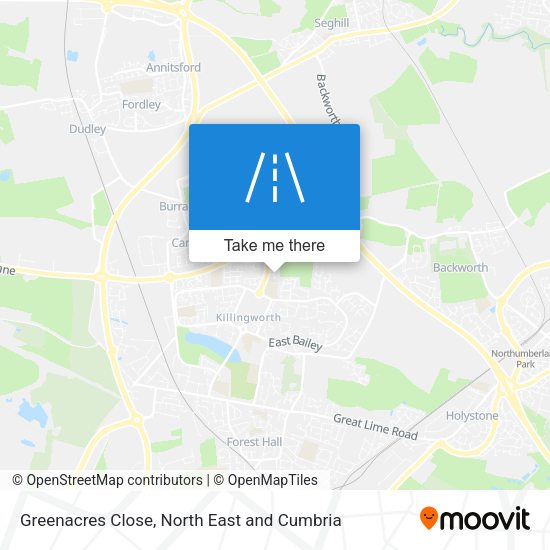 Greenacres Close map
