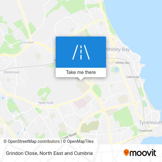 Grindon Close map