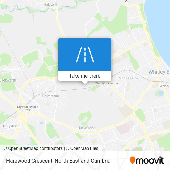 Harewood Crescent map
