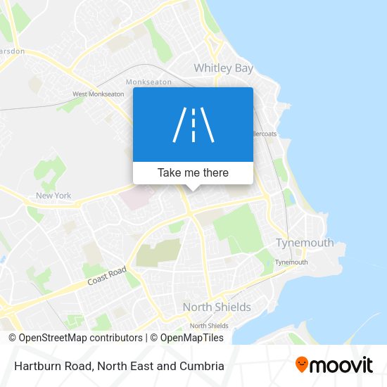 Hartburn Road map