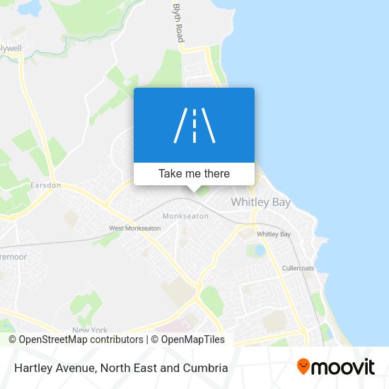 Hartley Avenue map