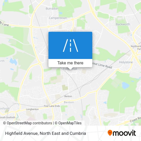 Highfield Avenue map