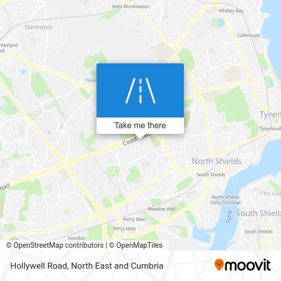 Hollywell Road map