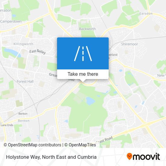 Holystone Way map