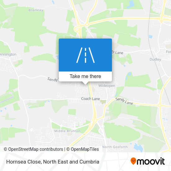 Hornsea Close map