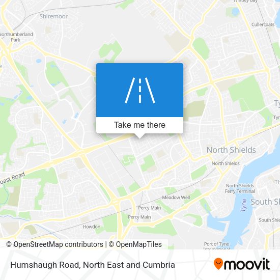 Humshaugh Road map