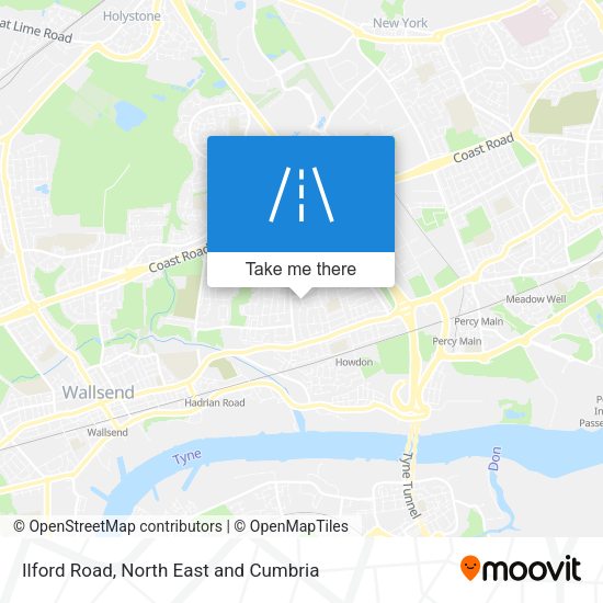 Ilford Road map