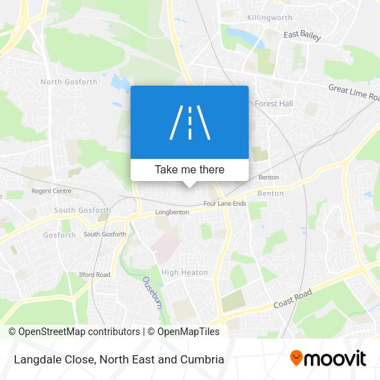 Langdale Close map