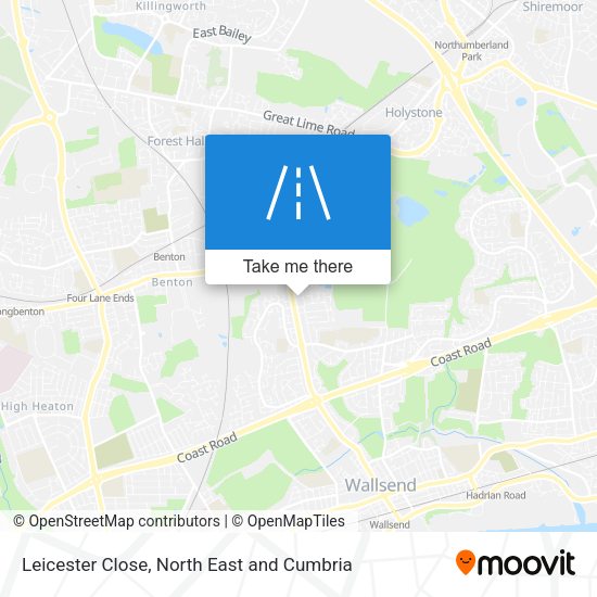 Leicester Close map