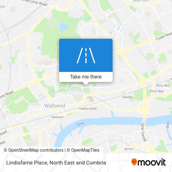 Lindisfarne Place map