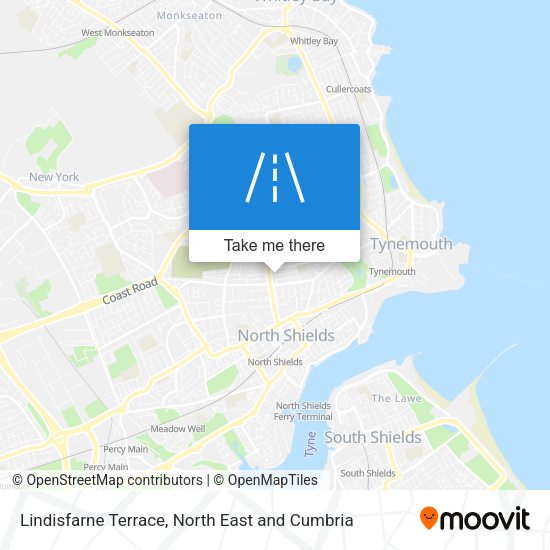 Lindisfarne Terrace map