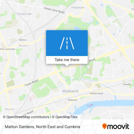 Malton Gardens map