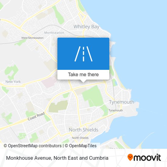 Monkhouse Avenue map
