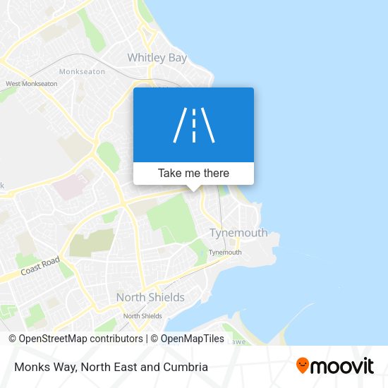 Monks Way map