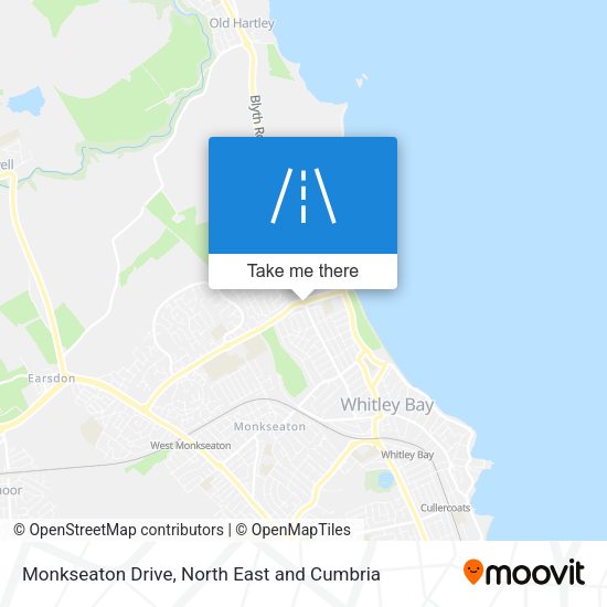Monkseaton Drive map