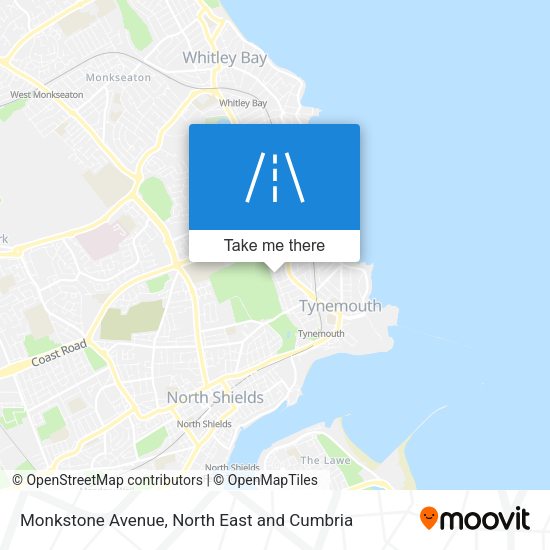 Monkstone Avenue map