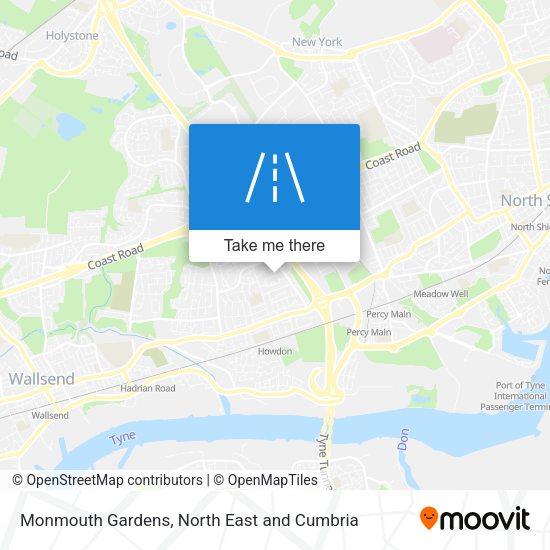 Monmouth Gardens map