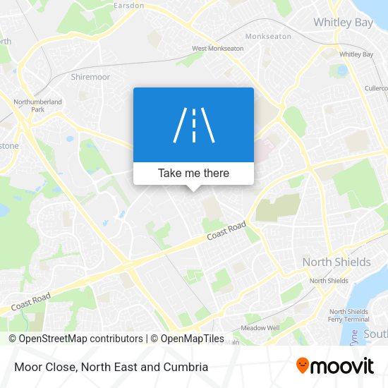 Moor Close map