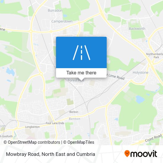 Mowbray Road map