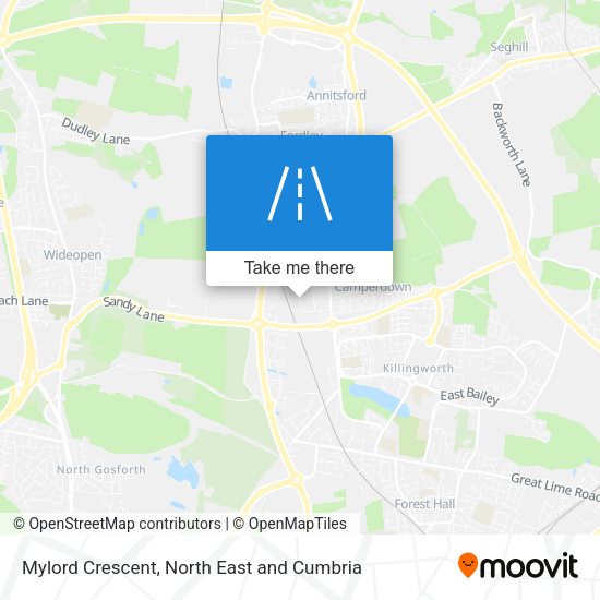 Mylord Crescent map