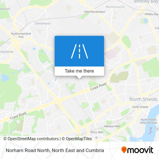 Norham Road North map
