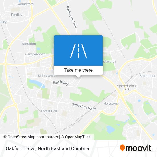 Oakfield Drive map