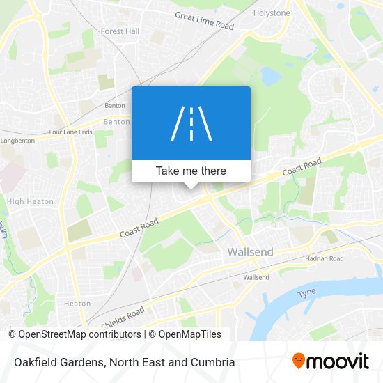Oakfield Gardens map