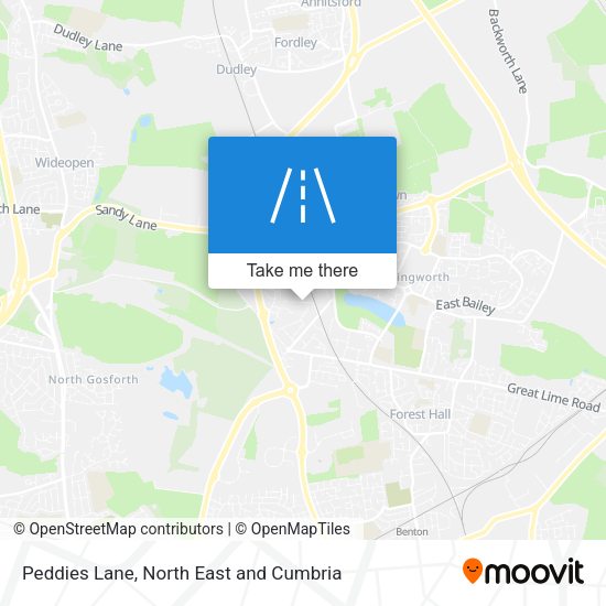 Peddies Lane map