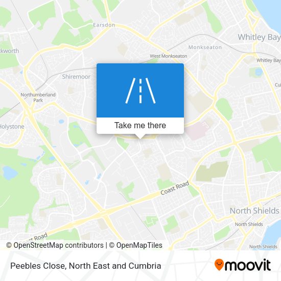 Peebles Close map