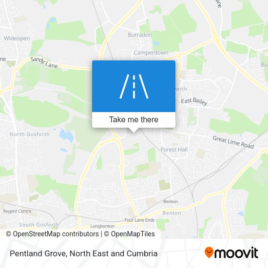 Pentland Grove map