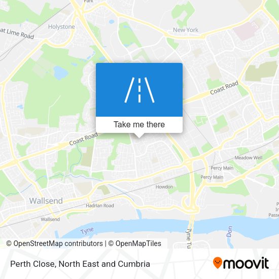 Perth Close map