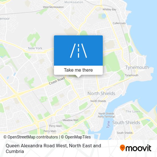 Queen Alexandra Road West map