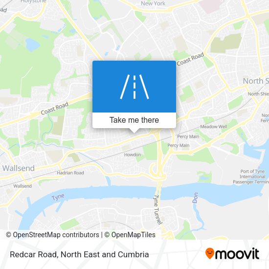 Redcar Road map