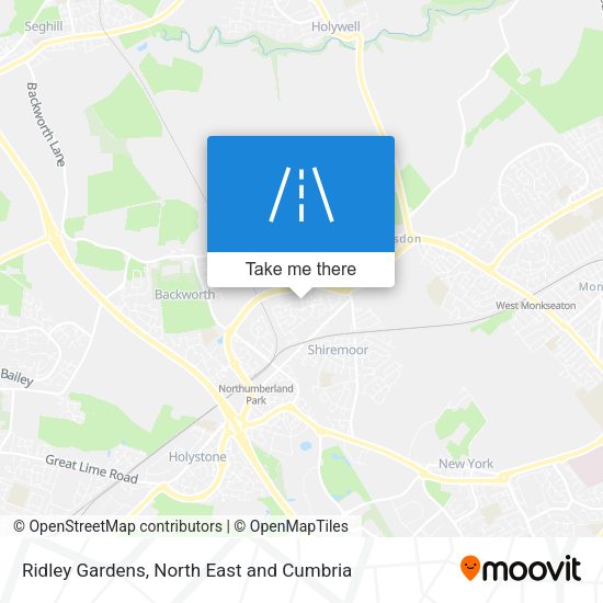 Ridley Gardens map