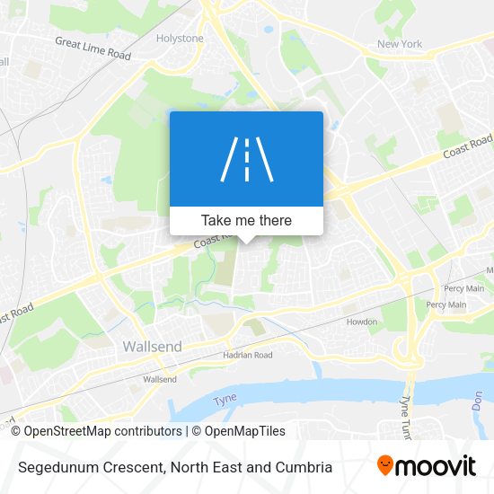 Segedunum Crescent map