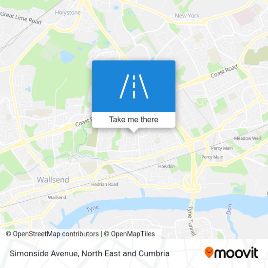 Simonside Avenue map