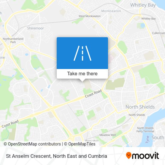 St Anselm Crescent map