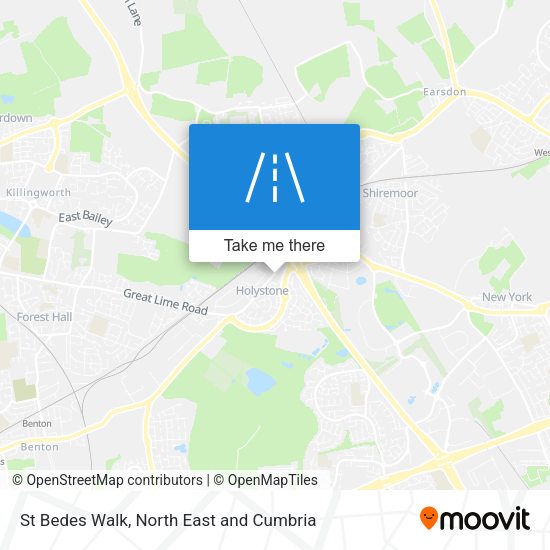 St Bedes Walk map