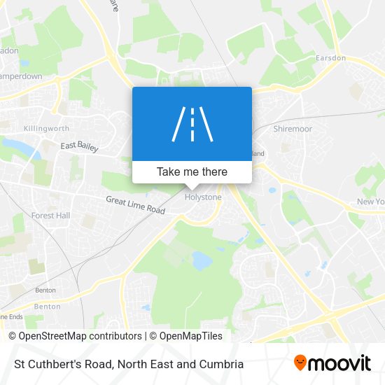 St Cuthbert's Road map